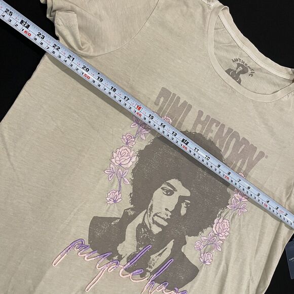 ~ NEW w/tags, XL Jimi Hendrix Tshirt Embroidery Purple Haze Pink Purple Gray Tan - Picture 8 of 16